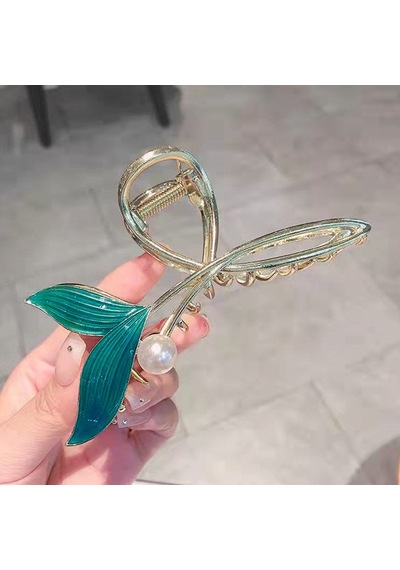 Turkuaz Balık Kuyruğu Metal Mandal Saç Tokası Turkuaz