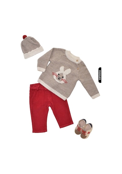 Xo Kids Erkek Bebek Yan Düğmeli Yakalı Kazaklı Pantolon Takımı + Hediye 3-12 Ay 4835 Kırmızı Xo Kids Erkek Bebek Yan Düğmeli Yakalı Kazaklı Pantolon Takımı + Hediye 3-12 Ay 4835 Kırmızı