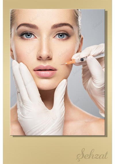 Dikey Tekli Kanvas Duvar Tablosu Modern Klinik Medikal Estetik Enjeksiyon İğne Dolgu Dolgu İş Çok Renkli