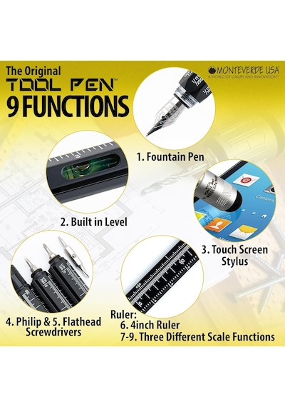 Monteverde Tool Pen Serisi Mv35232 Dk Toolpen Multifunction Siyah Diğer