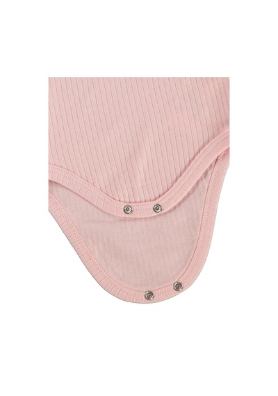 Albimini Askılı Fırfırlı 0-18 Ay Çıtçıtlı Badi - Pembe