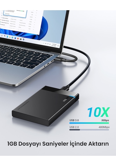 Ugreen Usb 3.0 2.5 İnç Harici Hdd/ssd Disk Kutusu, 30848
