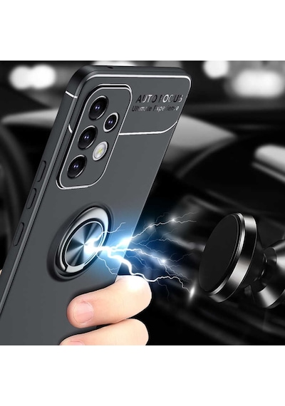 Samsung Galaxy Uyumlu A33 5G Kılıf Yüzüklü Magnetli Ravel Case Kapak
