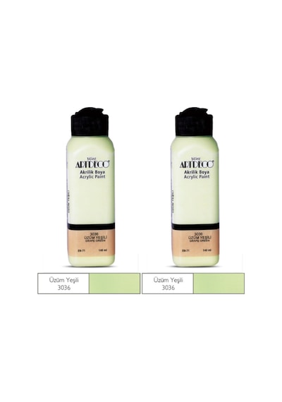 2 Li Akrilik Boya 140 Ml Renk Seçmeli Canlı Ve Pastel 3036 - Üzüm Yeşili