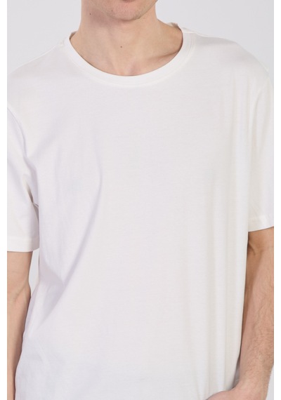 Barrels And Oıl Erkek Bisiklet Yaka T-shirt - Beyaz Beyaz
