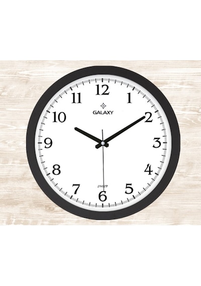 Galaxy 1964-K Premium Duvar Saati Siyah 35 Cm Siyah