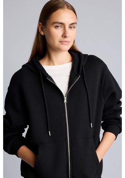 Defacto Relax Fit Kapüşonlu Fermuarlı Cepli Basic Sweatshirt Hırka D8717ax26wnbk81 Siyah-bk81 Defacto Relax Fit Kapüşonlu Fermuarlı Cepli Basic Sweatshirt Hırka D8717ax26wnbk81 Siyah-bk81