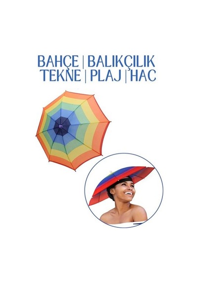 Modacar Relax Eller Serbest 4 Mevsim Kafa Şemsiyesi Siyah