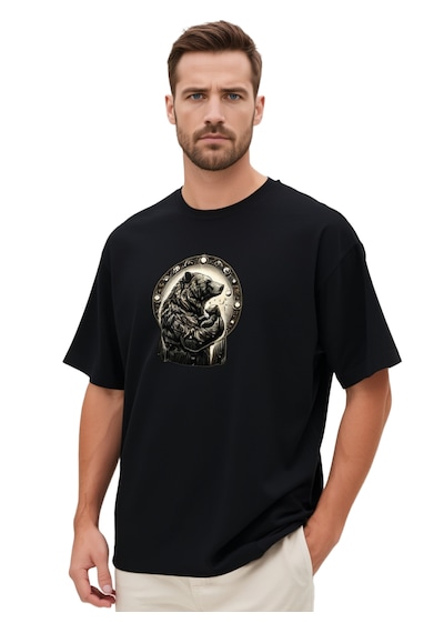Ogc Ayı Oversize Unisex T-shirt Siyah