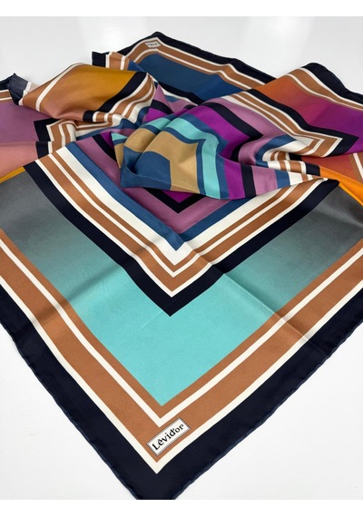 Levidor Twill İpek Eşarp-0944 Siyah-taba