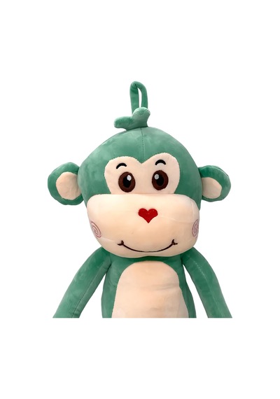 İthal Kumaş Sevimli Maymun Peluş Oyuncak 75 Cm Ekstra Yumuşak Canlı Renkli Uyku Ve Oyun Arkadaşı Yeşil