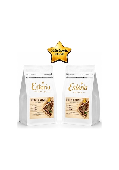 Estoria Coffee Colombia Filtre Kahve 2 x 250 G %100 Arabica Meyvemsi Notalar Dengeli İçim Öğütülmüş