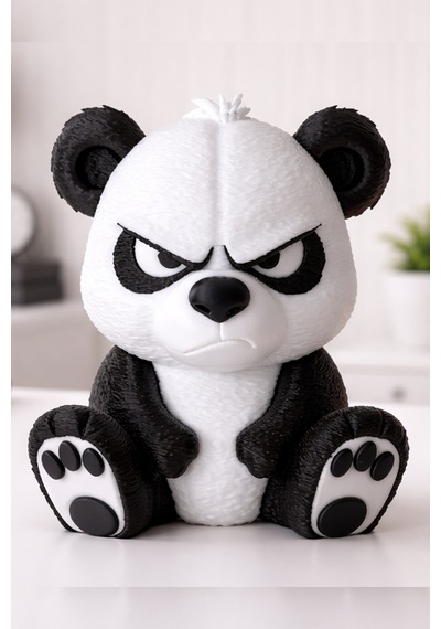 Kızgın Panda Figür Dikkat Çekici Dekoratif Biblo Masa & Raf Süsü Panda