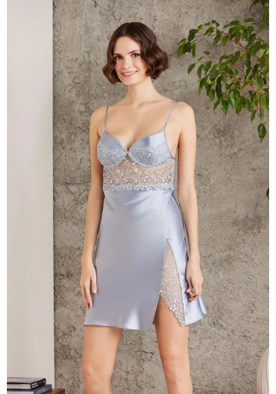 Pierre Cardin 6000 Kadın Dantelli Saten 6'lı Set-mist Mist