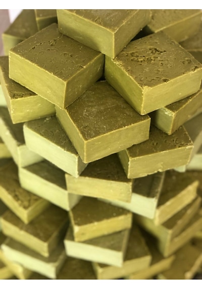 Hakiki Doğal Yeşil Bıttım Menengiç Sabunu 1 Kg Saç Dökülme Karşıtı-egzama-mantar