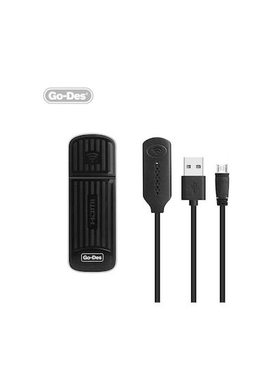 Go Des GD-DM566 Kablosuz HDMI Görüntü Aktarıcı Wireless 2.4Ghz W-Fi Bağlantı - Siyah ZORE-258831