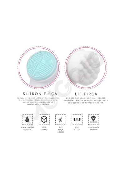 Çift Taraflı Yüz Temizleme Fırçası Derin Temizlik İçin Yumuşak Silikon Ve Mikrofiber Kıllı Ergonomik Tasarım