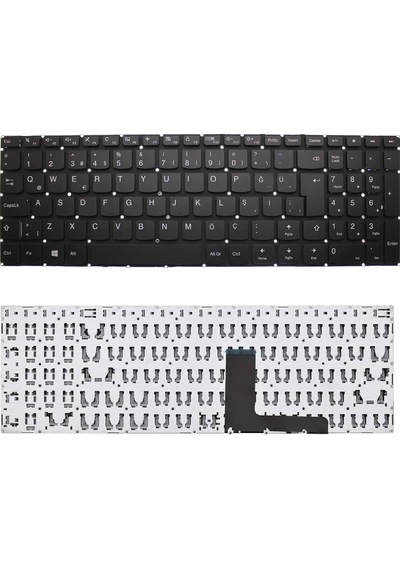 Işıksız, Notebook Klavye - Lenovo Ideapad 310-15ıkb Muadili İle Uyumlu - Sağ Üst Yön Tuşlu