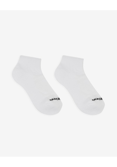 Skechers 6'lı Unisex Yarım Taban Destekli Quarter Crew Çorap Unisex Beyaz Çorap S118214-100