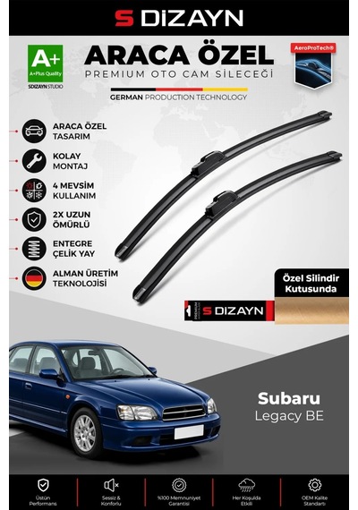 S-dizayn Subaru Legacy Be Ön Cam Silecek Seti 1998-2003 Premium Araca Özel 55-50 Cm A+ Kalite Aocs-1