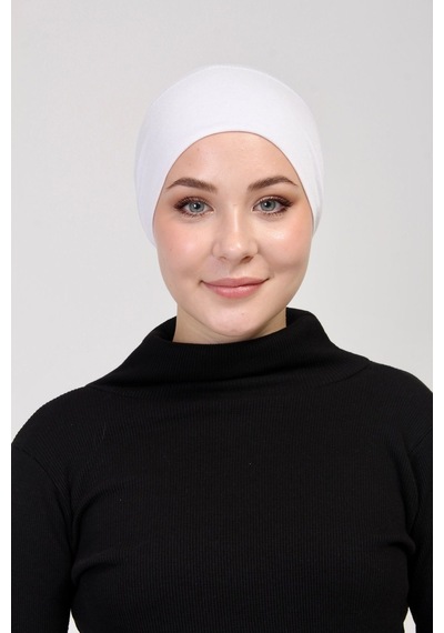 Pratik Tesettür Boru Bone Beyaz