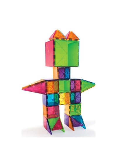 Magna Tiles 100 Parçalı Set Clear Colours, Farklı, Manyetik 3d Yapı Taşları, Net Renklerde, Eğlenceli Öğrenmeyi