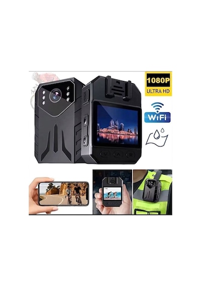 Yaka Kamerası Full 4k Wifi Body Kamera Su Geçirmez Aksiyon Kamera Hdmı Ve Lcd Ekran Özellikleri Siyah - 889527736 Siyah