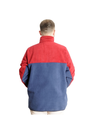 Mode Xl Erkek Sweat Polo Yaka Yarım Fermuarlı Polar 22552 Indigo 001