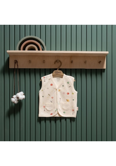 Tiffany Baby & Kids Tiffany Baby Organic Space Theme Yelek 44005 Ekru