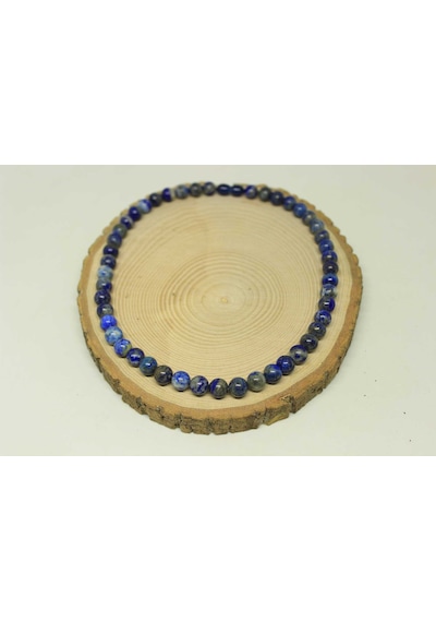 Lapis Taşı Kolye 8mm (klipsli) Altın