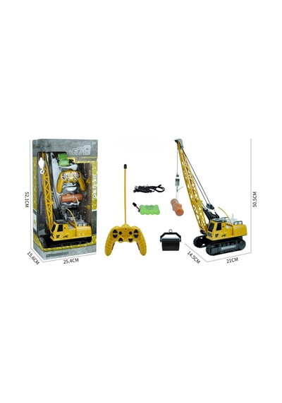 Toycraft Megavinç 12 Kanal Şarjlı Uzaktan Kumandalı İnşaat Vinci 50 Cm Dev Boy