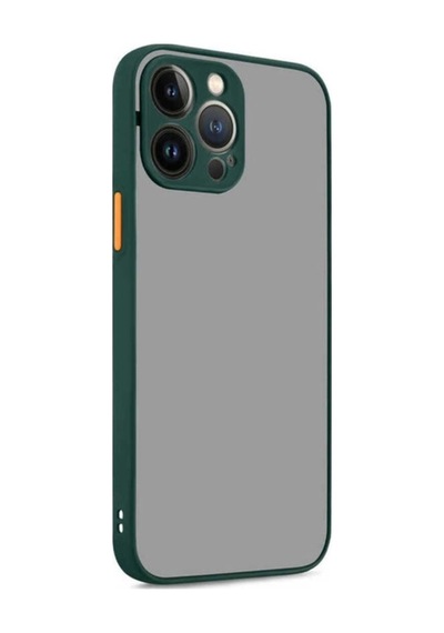 Apple Uyumlu iPhone 13 Pro Max Kılıf Zore Hux Kapak Koyu Yeşil
