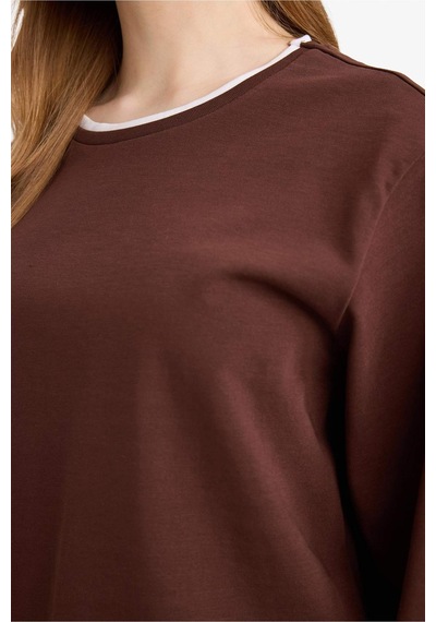 Defacto %100 Pamuk Loose Fıt Tunik G8576ax26spbn341 Kahve-bn341