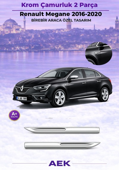 Renault Megane 4 Çamurluk Kromu 2016-2020 Paslanmaz Çelik