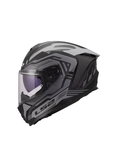 Ls2 Challenger 2 Kapalı Kask Dravıx Mat Gri Siyah Diğer