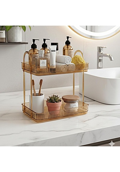 Banyo Düzenleyici Organizer Banyo Rafı Amber Sarı Diğer