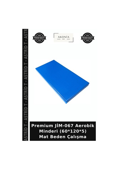 Premium Jim-067 Aerobik Minderi 60 120 5 Mat Beden Çalışma Çok Renkli