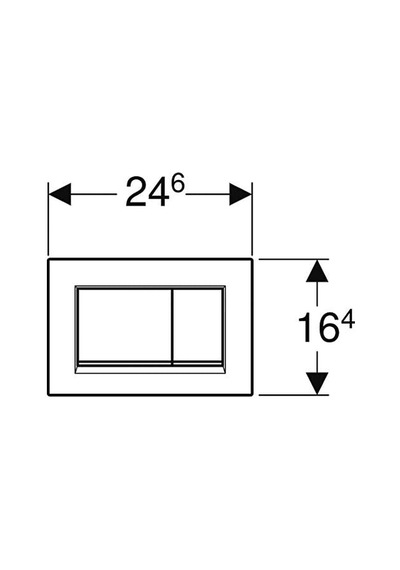 Geberit Sigma30 Kumanda Paneli Parlak/mat/parlak 115.883.kh.1 Parlak Krom