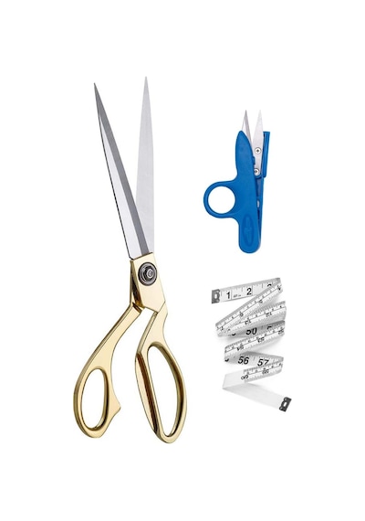 Profesyonel Metal Terzi Makası Altın Renkli Büyük Boy 26 CM