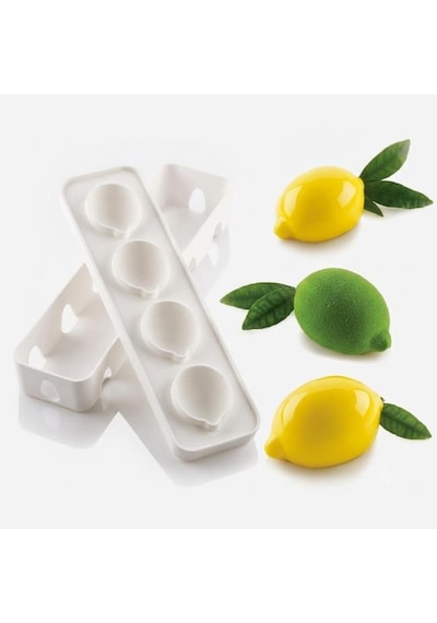 Silikomart Limone & Lime 120 Profesyonel 3d Silikon Kalıp Seti Beyaz