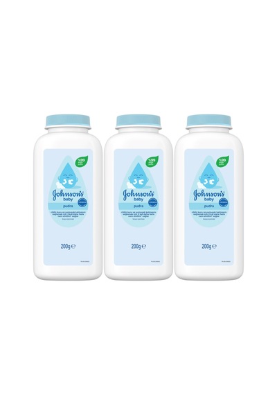 Johnsons Baby Bebek Pudrası 200gr Klasik %99 Doğal 3 Lü Set