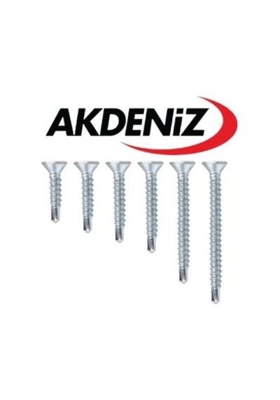 Akdeniz Yhb Yıldız Matkap Başlı Vidalar 4.8 13 25 Adet 1 Adet Bits Ucu Hediyeli 1