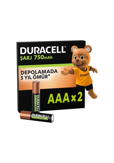 Şarj Edilebilir Aaa İnce Kalem Pil 2'li Paket , 750 Mah Nimh