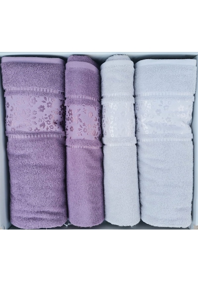 Camelıa Gri-mürdüm Best Set Hamam Takımı Gri