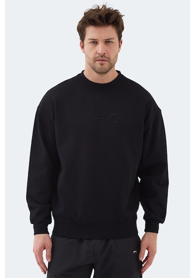 Slazenger Vadık 2li Set Erkek Oversıze Sweatshırt Siyah - Petrol