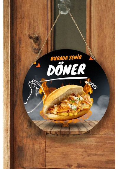 Döner Salonu Için Duvar, Kapı, Çift Taraflı Askılı Pano Karşılama Tabelası, Restoran Süs Dekor