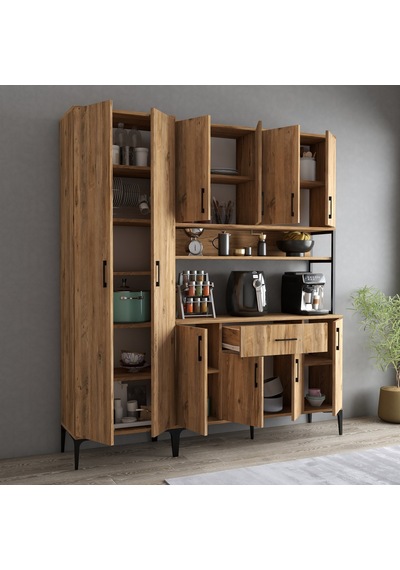 Tanmob Mdl0602 Alt Üst Çift Kapılı Çok Amaçlı Dolap 8 Kapaklı Çek Tanmob Mdl0602 Alt Üst Çift Kapılı Çok Amaçlı Dolap 8 Kapaklı Çek