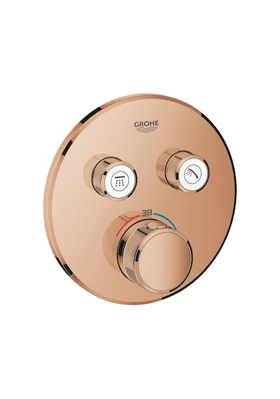 Grohe Grohtherm Smartcontrol Çift Valfli Akış Kontrollü Ankastre Termostatik Duş Bataryası - 29119Da0 Bakır