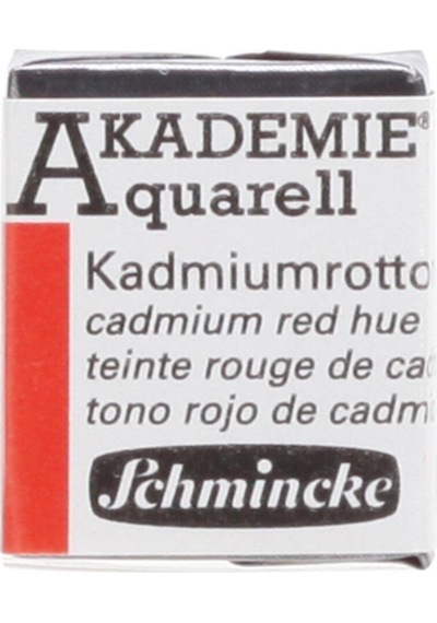 Schmincke Akademie Aquarell Yarım Tablet Sulu Boya 332 Cadmium Red