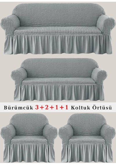 Upmall Bürümcük Koltuk , Çekyat Örtüsü, Kılıfı 3211 Gri Gri
